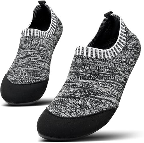 KOWAYI Slippers Men Women Lightweight Comfy House Shoes Non-Slip Sole Ladies Slipper Black grey 39