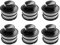 6x Doppelfadenspule Ersatz Fadenspule Spule für Rasentrimmer, 6m Fadenlänge, 1,2 mm, passend für Güde Elektro Rasentrimmer GRT 352 P (95173)