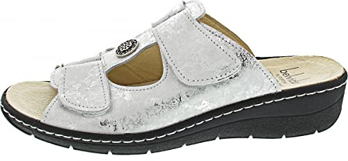 Belvida Damen Pantolette in Silber, Größe 38