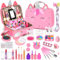 Kids Makeup Sets for Girls, Washable Make Up Set Toys for Little Princess, Real Childrens Makeup Sets Kids Toys Birthday for 3 4 5 6 7 8 9 10 11 12 Year Old Girls