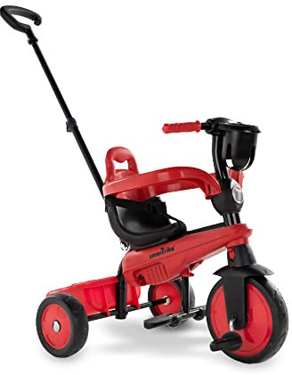 Breeze S 3 in 1 - smarTrike Breeze Multifuktionales Dreirad, Anpassbares Dreirad für Kleinkinder im Alter von 15 Monaten bis 36 Monaten, Rot