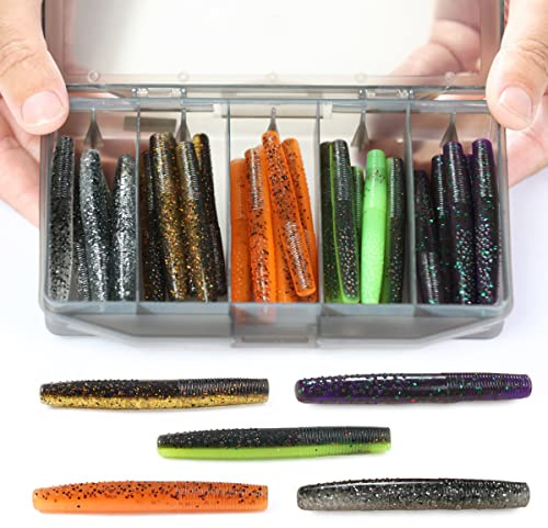 Ned Rig Baits Kit, TRD Weiche Kunststoffwürmer oder Krebse zum Barschangeln