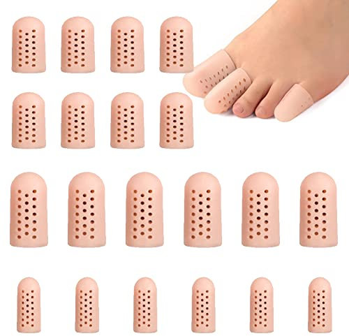 Protector Dedos Pie Silicona, Protector Dedo Gordo Pie, Protector De Dedos De Los Pies Transpirable, 20 PCS Protector Dedo Gordo Pie, Protector Dedos Pies Silicona, Funda Dedos Manos Transpirables