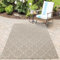HomebyHome In& Outdoor Teppich Wetterfest, Beige 120x170 cm Teppich Küche, Waschbarer Küchenläufer Flachgewebe Sisaloptik Marokkaniches Design Camping Terasse Balkon Outdoorteppich Garten