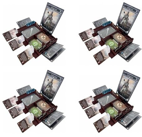 Feldherr 4er Set Helden Dashboard kompatibel mit Gloomhaven + Frosthaven + Gloomhaven: Pranken des Löwen