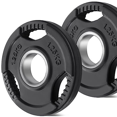 KK Weight Plates Cast Iron Barbell Weight Set - 2 Inches Hole Weight Plate Set For Women & Men - Non- Slip, Durable & Long-Lasting Olympic Weight Plates - Gym Equipment For Home & Gym (2 X 1.25 KG)