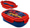 Scatola portapranzo Spiderman con forchetta con due scomparti, senza BPA, scatola per snack in plastica, per bambini, 21 cm