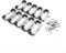 Julyun 10 Pack Clipboard Clips 7cm,10cm,12cm,3 Sizes You can Choose, Mountable Metal Clipboards Hardware (Centimeters, 7cm with Hook and Rubber Grip)