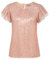 GRACE KARIN Damen Pailletten Kurzarm Bluse Tanzabend Party Glitzer Top Rose Gold M