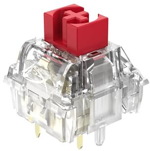HyperX Lineare Switches, Hot-Swap-fähig, 5-Pin-Kompatibilität, 1,8 mm Betätigungsweg, 40 g Auslösegewicht, langlebig bis 80 Millionen Anschläge, stabile Gaming-Switches für schnelles Tippen, Rot