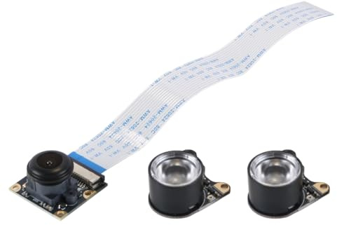 Ieron Compatibile con Raspberry Pi 4 Telecamera per Visione Notturna modulo Telecamera a infrarossi sensore 5MP OV5647 Webcam Video HD Lunghezza focale 160 Gradi Regolabile