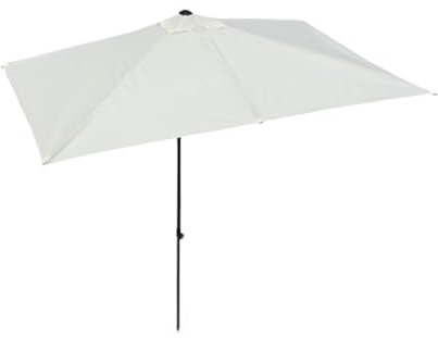 Media sombrilla de jardín resistente al viento de 200 cm/250 cm para espacios al aire libre