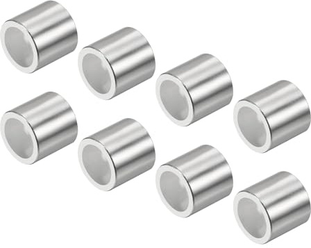 YOKIVE 8 Pc Distanziali Per Asse Inline, Distanziali Per Pattini, Ideali Per Cuscinetti A Rulli Da 8mm (Argento, 11 x 8.1 x 10.3mm)