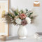 100 Stück Pampasgras mit Vase, Fleurs artificielles Dans Un Vase, Pampas Marron, Centre de Table à Manger, Chambre, Anniversaires, Décoration de Maison (Rosa)