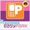 5X EASYPARK Aufkleber Easy Park Vignette APP Sticker Hinterglasaufkleber klein, KFZ Ticket Auto Parkplakette Parken (6 x 6 cm, UV Schutz, wiederablösbar, Made in Germany)