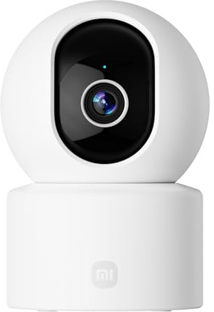 XIAOMI C302 Telecamera WiFi Interno 2K (3MP) con Privacy Shield, Alexa | Videocamera Visione a 360° Rilevamento AI di Neonati/Animali Domestici, Audio Bidirezionale, Ultra-colori in Scarsissima Luce