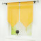 Joyswahl Scheibengardine Voile Bistrogardinen mit Quaste, einfarbig Melina Kurzstore BxH 45x90cm Gelb mit Tunnelzug 2 Stück