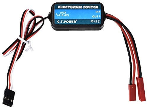 RC Auto Elektrischer Schalter, Ferngesteuertes Auto E-Schalter - DC 4-8,4V - 7A Receiver Switch Ersatzteil Zubehör für alle RC Auto