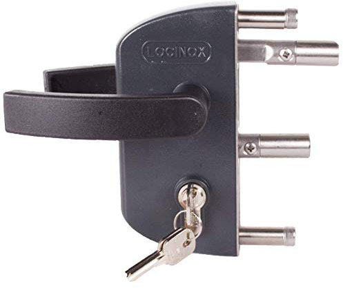 Serrure de porte de jardin LAKZ P1 RAL 7016 - Noir