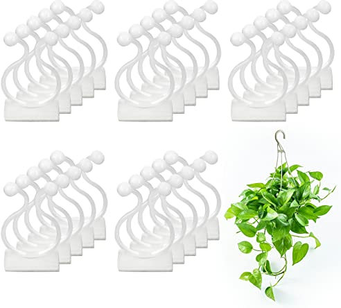 Jubaopen 100 Stück Pflanzenclips Vines Clip Kletterpflanzen Halterung Wand Gartenpflanzen Stützclips Selbstklebende Pflanzenklammern für Pflanzen Sicherung Unterstützt Einzupflanzen