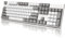 DURGOD Taurus k310 Vollformat Mechanische Gaming-Tastatur - 105 Tasten - Doppelschichtige PBT - USB Typ C - ISO UK Layout (White, Cherry Mx Clear)