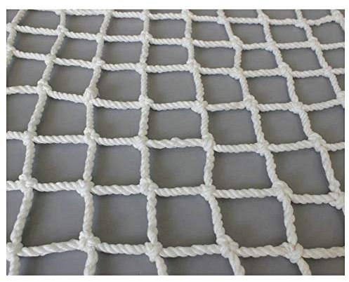 XCYYBB Sicherheitsnetz für Balkon, Treppenschutz, Fallschutz, für den Außenbereich, aus gewebtem Seil, LKW, Anhänger, Netz, Durchmesser 8 mm, Maschengröße 12 cm, weiß, 4 x 8 m