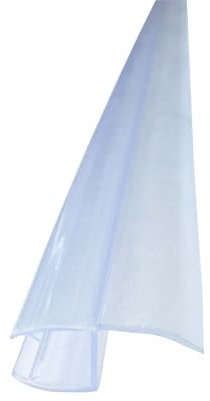 Bagnoxx Duschdichtung Spaltdichtung 2m für 8mm Glasstärke, Türdichtung Transparent für Glas Duschtür, Weichlippe mit leichter Wölbung, Duschlippe aus PVC