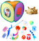 YAGE Katzenspielzeug-Set, 15 Stück Kätzchenspielzeuge, interaktives Katzen Spielzeug, für Zelt, Katzen, Federn, Zauberstab, Zelt Innenkatzen Spielzeug- Cats Toys