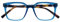 OPULIZE KOI Lesebrille - Große Rechteckige Brillenfassung - Blau - Sehhilfe für Damen, Herren - Federscharniere - R50-3 - +2.50