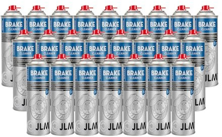 JLM Bremsenreiniger Spray - Effektive Reinigung von Schmutz, Öl und Bremsstaub von Bremsscheiben, Bremsbelägen & Kupplungsteilen - 24 x 500ml Sprühdose
