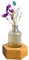 Blumenvase, Auto-Pflanzenhalter, Mini-Vase mit Künstlichen Blumen, Auto-Pflanzenbehälter mit Walnussständer, Dekorativ, Auto-Armaturenbrett-Vase, Auto-Entlüftungsanhänger, (Kurz)