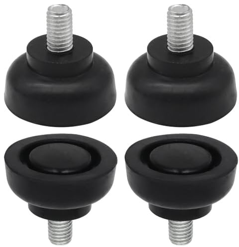 Aoyswuz 4 Pièces Pied de Meuble, Silent Bloc M8 x 13 mm Pied de Table a Visser, Base 34 mm, Pied Caoutchouc Peut Etre Utilisé pour Les Meubles, Tables et Chaises, Canapés