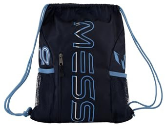 Messi Jungen Lifestyle Drawstring Bag, Front Water Bottle Pocket Schulrucksack, Dunkelblau, Einheitsgröße