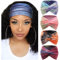 DRESHOW 4 Stück Damen Stirnband Elastische Weiche Stirnbänder Kopfband Haarband Kopf Wickeln Niedlich Haarschmuck für Alltag Yoga Sport Fitness