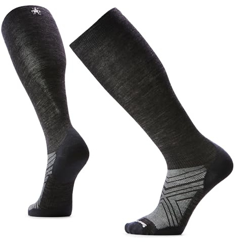 Smartwool, Men's, Ski Zero Cushion Extra Stretch Over the Calf, Charcoal, Large