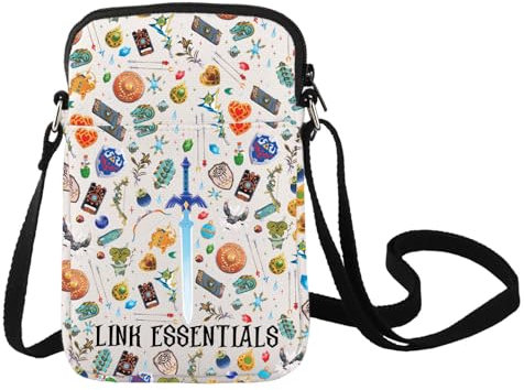 LEVLO Cartoon Game Crossbody Bag, Damen, Link C Bag, 21.5 x 1.5 x 14.5 cm