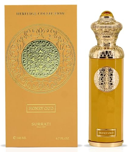 Surrati HERITAGE COLLECTION - HONEY OUD Eau De Parfum Spray 140ML (4.7 OZ) A Rich & Luxurious Fragrance That Combines Spicy Warmth With Floral Elegance.