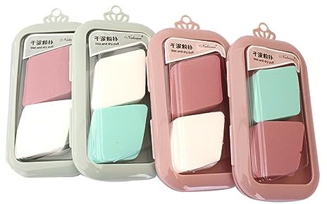Mikinona 8stücke Teiliges Feuchtigkeitsspendende Make-up-puderquasten Vielseitig Einsetzbar Für Grundierung Concealer Und Blush Und Angenehm Zufälligen Farben