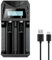 POWOBEST 18650 battery charger with LCD display compatible with AA AAA NI-MH/NI-CD & 3.7V/3.6V 18650 26650 14500 16340 18500 21700 18500 rechargeable batteries with USB C cable,for POWO18B Battery