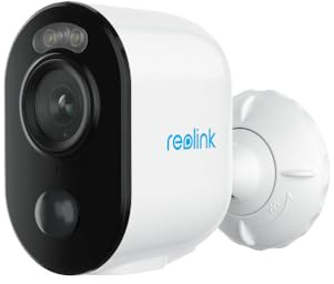 Reolink Argus Drahtlose Sicherheitskamera für den Außenbereich, 3E, 2K, 3MP, WiFi 2,4 GHz, eingebauter Strahler, Hausüberwachung, Outdoor, Solar/Batterie, Smart Detection, Motion Recording, Nein