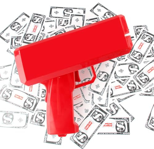 vreplrse Geldspielzeugpistole, lustige Waffe oder Geldscheine, Gutscheine, langlebig, zum Basteln von Hochzeiten, Gebürstetes Gold