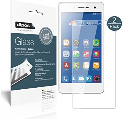 dipos I 2X Displayschutz klar kompatibel mit ZTE Blade L7 Schutzfolie 9H Anti-Shock