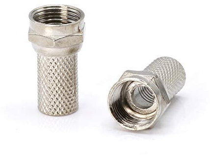 Koax Kabel Kompression/Connector – Für Coax-Kabel RG6 – mit Wasser und Wetter Dichtung O Ring engen Grip 50 Pack RG59 Twist On