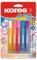 Kores - Pastell-Glitzerkleberstifte für Kinder, Sicher und Ungiftig für Kunst und Handwerk, Präzisionsspitze, Packung von 5 Farben x 10,5 ml