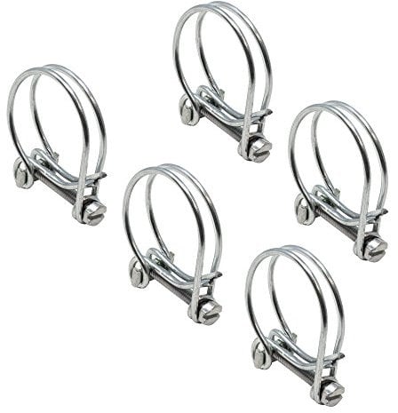Double Wire Pond Hose Clips - Pack of 2/5 / 10 (5, 25mm (1))