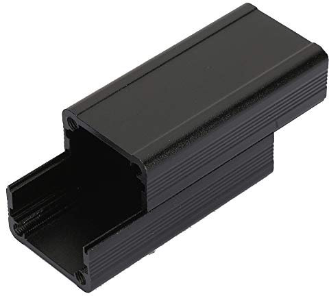Aluminium Kühlbox Gehäuse PCB Instrument Shell Elektronische Kühlbox für elektronische Produkte Schwarz 25 * 25 * 50mm