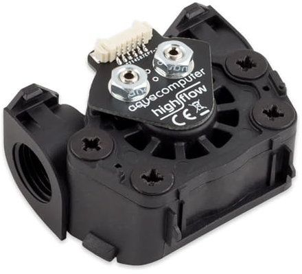 Aqua Computer Durchflusssensor High Flow LT, 2x G1/4 - schwarz