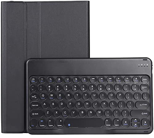 ZOMUN Funda para teclado Len-OVO Tab P11 (TB-J606F / TB-J606X) / Len-OVO Pad Plus 11 (TB-J607F), teclado inalámbrico Bluetooth y funda de piel sintética y teclas redondas