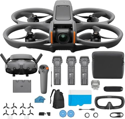 DJI Avata Pro-View Combo (DJI Goggles 2) - First-Person View Drone UAV Quadcopter with 4K Stabilized Video, Built-in Propeller Guard, With 128gb Micro SD, Backpack, Landing Pad and More Bundle