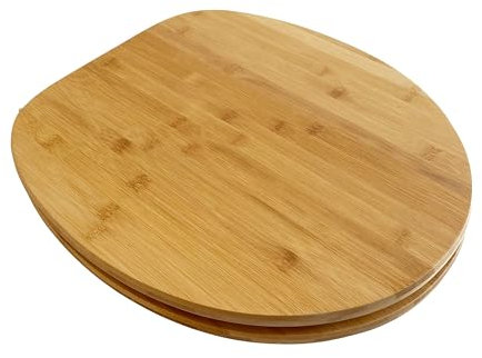 ADOB WC Sitz Klobrille Bambus dunkel aus echtem Bambus mit Absenkautomatik Bamboo natur, 33325